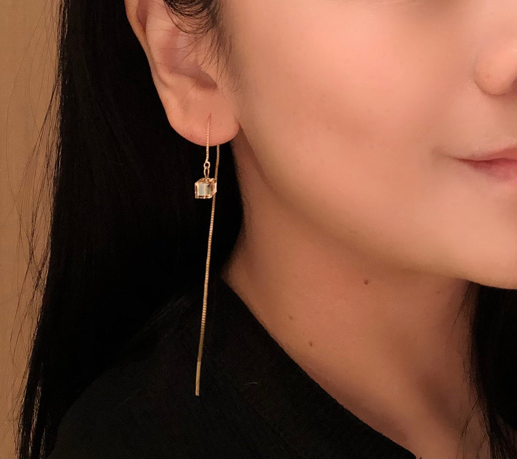 Cube Crystal Earrings