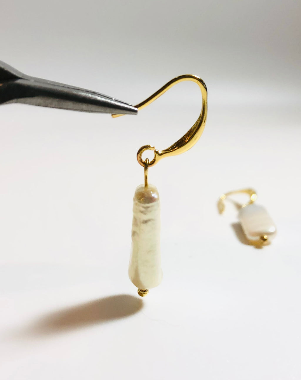 Retackle Baroque Pearl Earrings — Silver & Gold U-Hoop