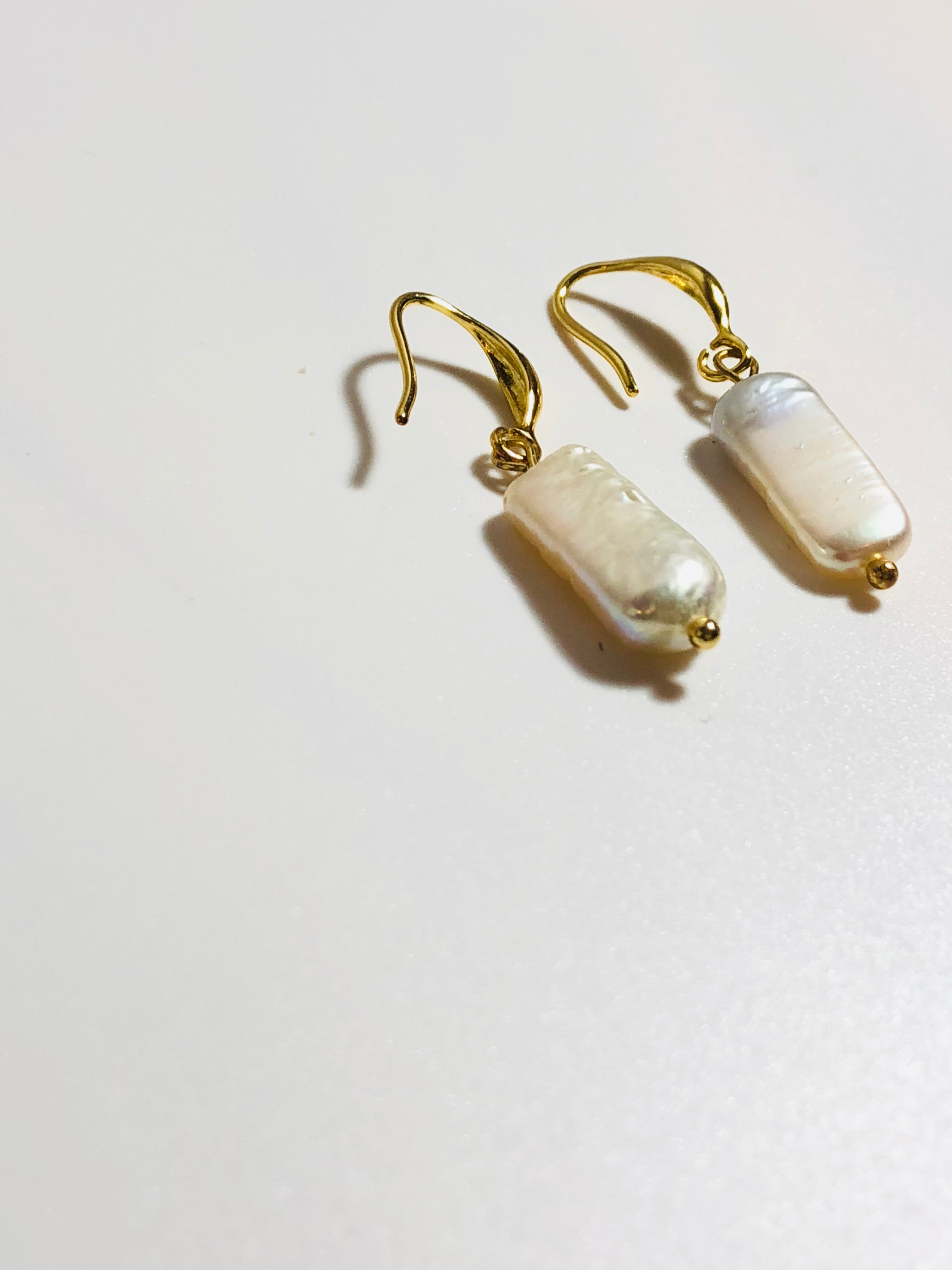 Retackle Baroque Pearl Earrings — Silver & Gold U-Hoop