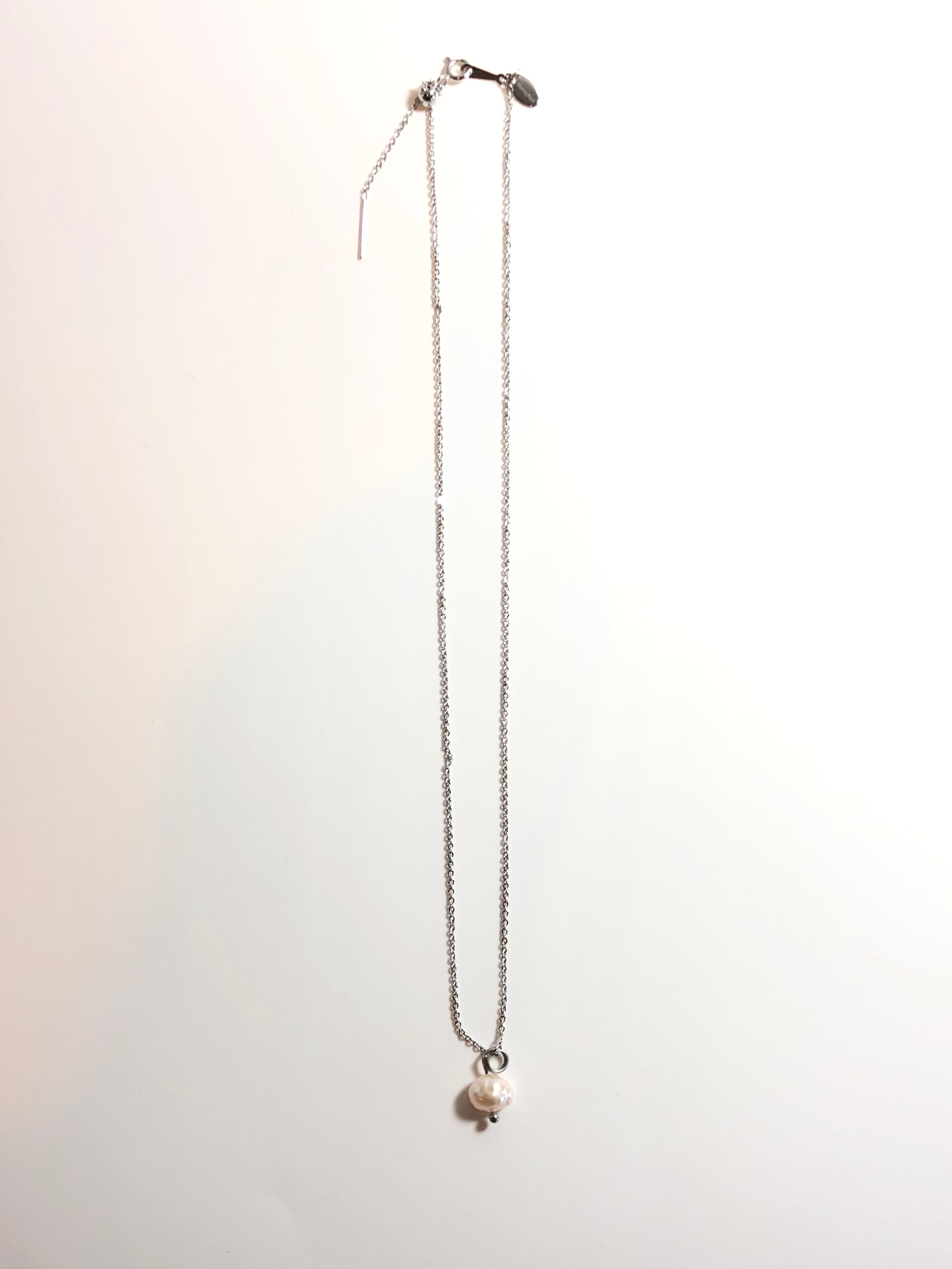 Baroque Pearl Adjustable Gold and Silver Chain Necklace