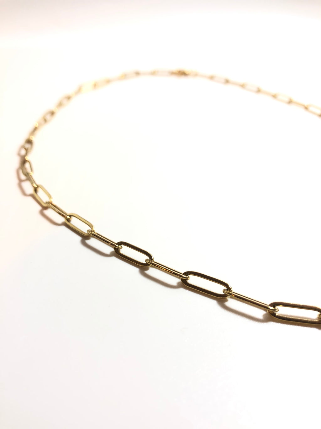 Classic Paper Clip Titanium Steel Necklace 48cm
